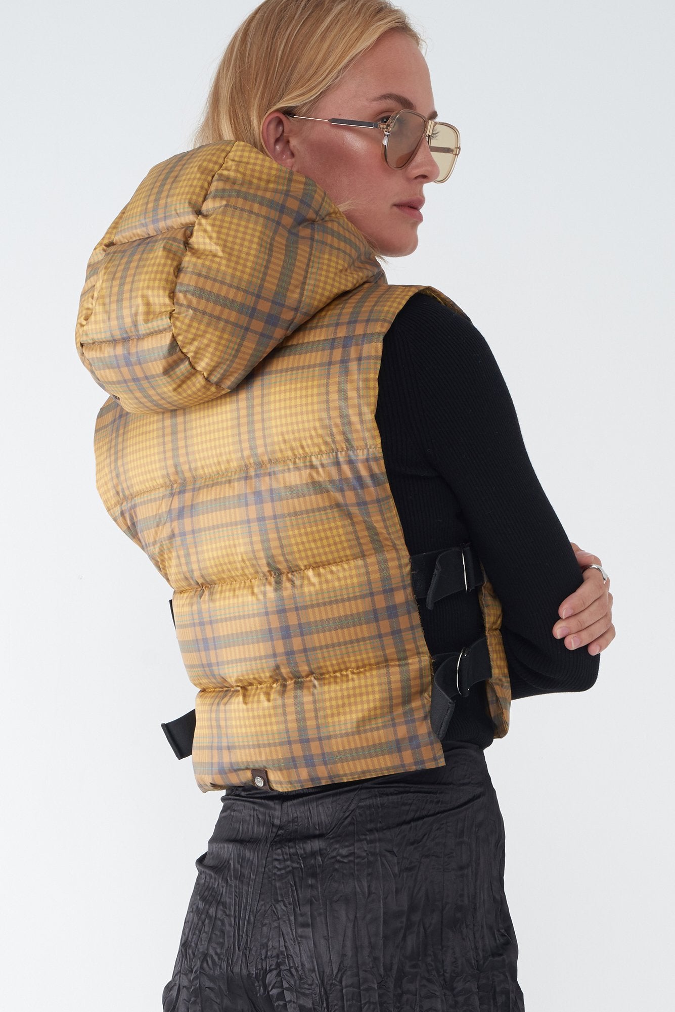 JOY - PLAID PRINT DOWN VEST – Søsken Studios