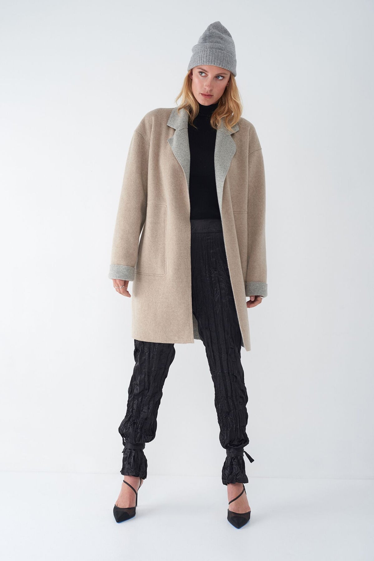 JOIE TOBACCO - WOOL TIE FRONT COAT – Søsken Studios